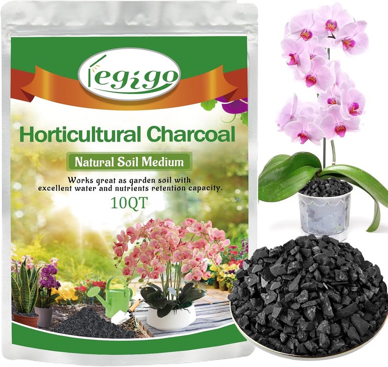 Legigo 10QT All Natural Horticultural Charcoal- Activated Hardwood Plant Charcoal for Soil Amendment, Conditioning Bonsai Soil, Succulent, Terrarium Supplies, Indoor Plant Potting Soil - Image 1